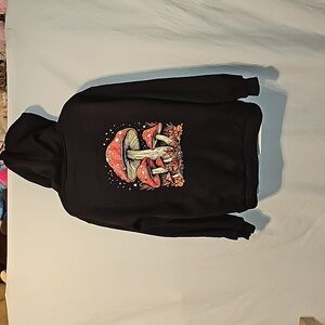 Shein hooded sweatshirt with mushrooms on back